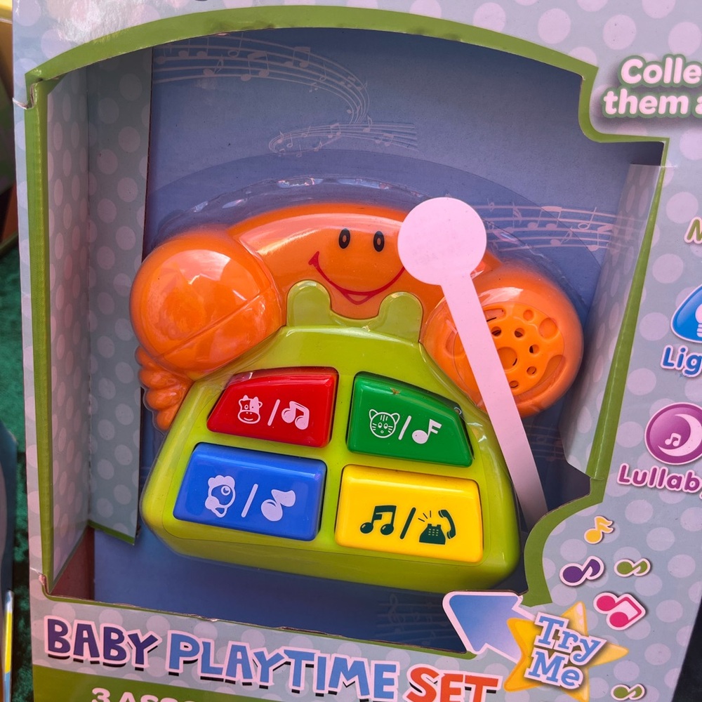 Musical Baby Playtime Set - Orange, Green, Blue, Red